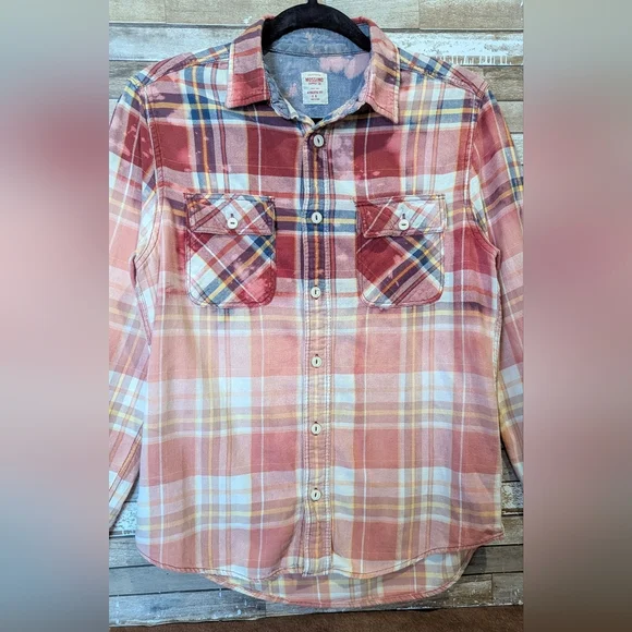 NIRVANA Red and Blue Plaid Casual Button Down Shirt - Picture 11 of 15